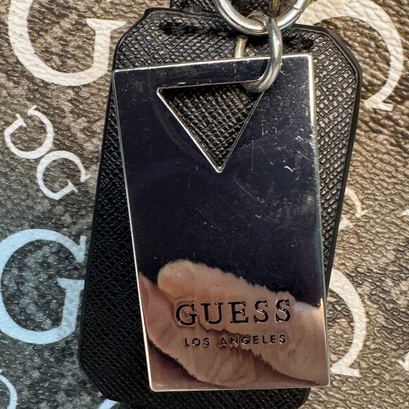 GUESS Tote Bag Snakeskin Pattern Grey/Black - Picture 5 of 10